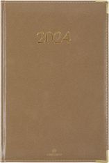 Agenda Kiev - 1 semaine sur 2 pages - 17 x 24,5 cm - taupe - Oberthur