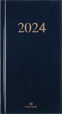 Agenda de poche Kiev - 1 semaine sur 2 pages - 9,5 x 17 cm - bleu marine - Oberthur