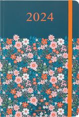 Agenda Anahita - 1 semaine sur 2 pages - 17 x 24,5 cm - hiver floral - Oberthur
