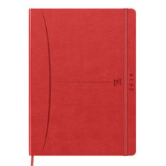Agenda à élastique Signature - 1 semaine sur 2 pages - 21 x 27 cm - rouge - Oxford
