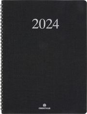 Agenda Galway - 1 semaine sur 2 pages - 22 x 28 cm - noir - Oberthur