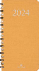 Agenda de poche Galway - 1 semaine sur 2 pages - 9,5 x 17 cm - moutarde - Oberthur