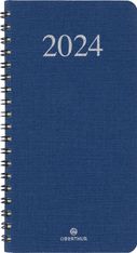 Agenda de poche Galway - 1 semaine sur 2 pages - 9,5 x 17 cm - bleu marine - Oberthur