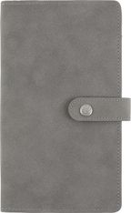 Agenda de poche spiralé Kent - 1 semaine sur 2 pages - 9,5 x 17 cm - gris - Oberthur
