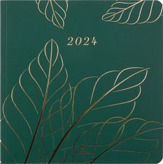 Agenda Astoria - 1 semaine sur 2 pages - 16 x 16 cm - vert - Oberthur