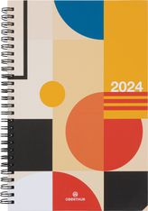 Agenda à spirale Chicago - 1 semaine sur 2 pages - 17 x 24,5 cm - couleurs vives - Oberthur