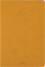 Agenda Eton - 1 semaine sur 2 pages - 17 x 24,5 cm - ocre - Oberthur