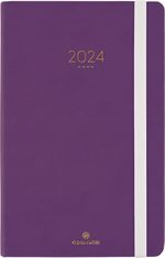 Agenda Eton - 1 semaine sur 2 pages - 13 x 21 cm - violet - Oberthur