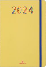 Agenda Merida - 1 semaine sur 2 pages - 17 x 24,5 cm - jaune - Oberthur