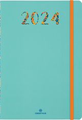 Agenda Merida - 1 semaine sur 2 pages - 17 x 24,5 cm - vert - Oberthur