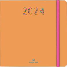 Agenda Merida - 1 semaine sur 2 pages - 16 x 16 cm - orange - Oberthur