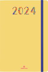 Agenda Merida - 1 semaine sur 2 pages - 10 x 15 cm - jaune - Oberthur