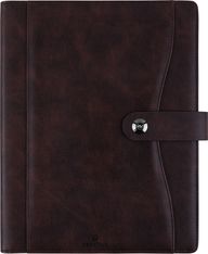 Agenda à spirale Davos - 1 semaine sur 2 pages - 22 x 28 cm - marron - Oberthur