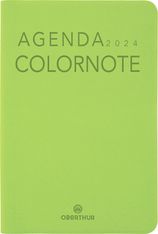 Agenda Colornote - 1 semaine sur 2 pages - 10 x 15 cm - vert pomme - Oberthur