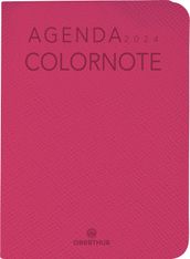 Agenda de poche Colornote - 1 semaine sur 2 pages - 7,5 x 10,5 cm - fuchsia - Oberthur