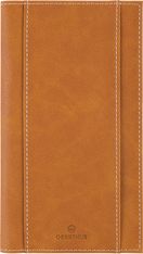 Agenda de poche spiralé Burgos - 1 semaine sur 2 pages - 9,5 x 17 cm - camel - Oberthur