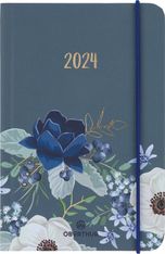 Agenda Giverny - 1 semaine sur 2 pages - 10 x 15 cm - bleu - Oberthur