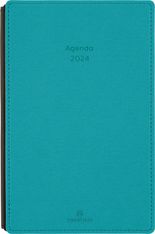 Agenda Stan - 1 semaine sur 2 pages - 13 x 21 cm - bleu canard - Oberthur