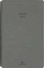 Agenda Stan - 1 semaine sur 2 pages - 13 x 21 cm - gris clair - Oberthur