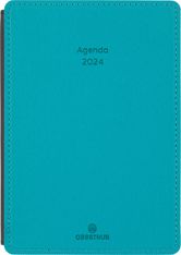 Agenda Stan - 1 semaine sur 2 pages - 11,5 x 16,5 cm - bleu canard - Oberthur