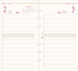 Oberthur - Recharge pour organiseur - 1 jour par page - 9,5 x 19,5 cm