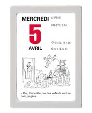 Oberthur - Bloc éphéméride humoristique - 6 x 9 cm - gris