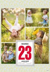 Oberthur - Plaque illustrée avec bloc éphéméride classique - 16 x 33 cm - disponible dans différents modèles