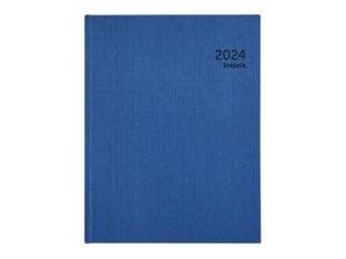 Agenda Optivision Large Kashmir - 1 semaine sur 2 pages - 17,1 x 22 cm - bleu - Brepols