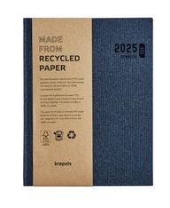 Agenda Ecotiming Kazar - 1 semaine sur 2 pages - 17,1 x 22 cm - bleu - Brepols
