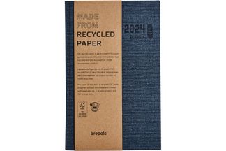 Agenda Ecoday Kazar - 1 jour par page - 13,3 x 20,8 cm - bleu - Brepols
