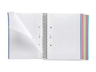 iquelrius The Original - Cahier à spirale - A5 (148 x 210 mm) - 300 pages - petits carreaux (5x5 mm)