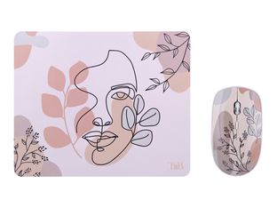 T'nB EXCLUSIV' ART - Souris sans fil + tapis assorti - art exclusiv