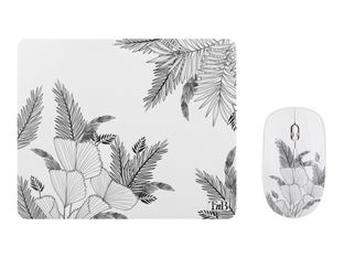 T'nB EXCLUSIV' LEAF - Souris sans fil avec tapis souris - Design LEAF