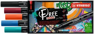 STABILO FREE Urban - Pack de 5 marqueurs acryliques - pointe moyenne - T300