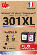 Cartouche remanufacturée HP 301XL - Pack de 2 - noir, cyan, magenta, jaune - Uprint