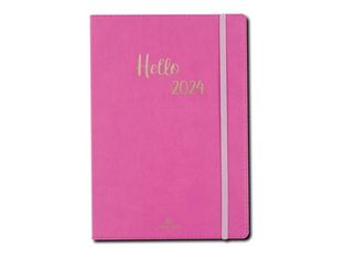 Agenda 2024 My Hello - 1 semaine par page - A5 - bleu turquoise - Oberthur