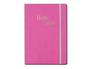 Agenda 2024 My Hello - 1 semaine par page - A5 - corail - Oberthur