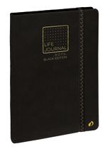 Quo Vadis - Carnet Bullet journal - Multilingue - Life Journal - Noir - Pages Points (dots) - 15x21 cm - Papier Clairefontaine noir - Fabrication française