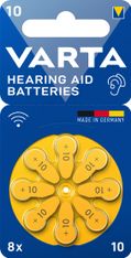VARTA - Lot de 8 piles auditives ZA10/PR70 - 105 mAh