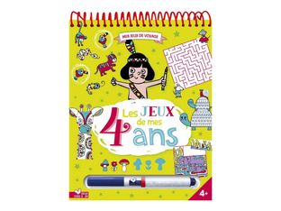Les jeux de mes 4 ans - livre d'activités - avec marqueur effaçable