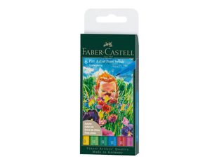 Faber-Castell Pitt Artist Pen Springtime - Etui de 6 feutres pinceaux - permanent - coloris assortis