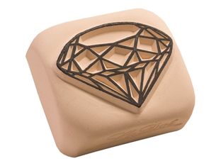 LaDot - Pierre pour tatouage éphémère - en céramique - taille L (4 x 5 cm) - diamant 