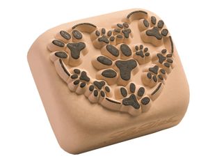 LaDot - Pierre pour tatouage éphémère - en céramique - taille L (4 x 5 cm) - empreintes de chat