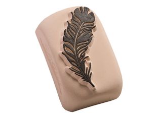 LaDot - Pierre pour tatouage éphémère - en céramique - taille M (2 x 4 cm) - plume 