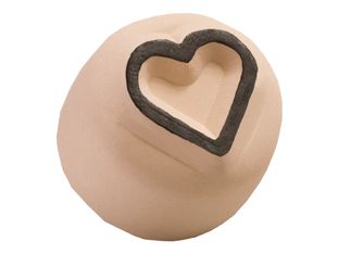 LaDot - Pierre pour tatouage éphémère - en céramique - taille S (2,2 x 2,2 cm) - cœur 