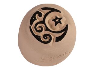 LaDot - Pierre pour tatouage éphémère - en céramique - taille S (2,2 x 2,2 cm) - lune