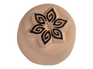 LaDot - Pierre pour tatouage éphémère - en céramique - taille S (2,2 x 2,2 cm) - fleur tribal