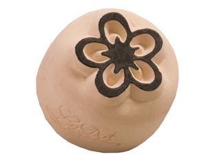 LaDot - Pierre pour tatouage éphémère - en céramique - taille S (2,2 x 2,2 cm) - fleur