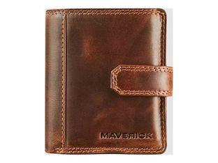 Maverick The Original - Portefeuille - compact RFID - cuir de vachette pleine fleur tanné végétal - brun