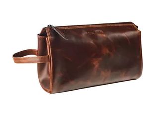 Maverick The Original - Trousse de toilette - carré - cuir de vachette pleine fleur tanné végétal - brun